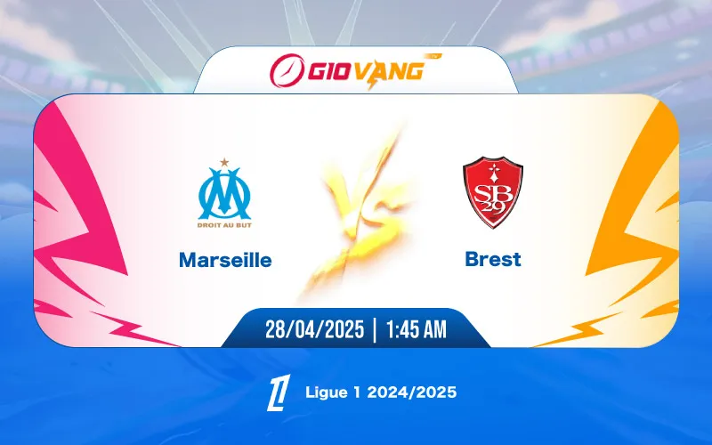 Soi kèo Marseille vs Brest 01h45 ngày 28/4/2025 - Ligue 1