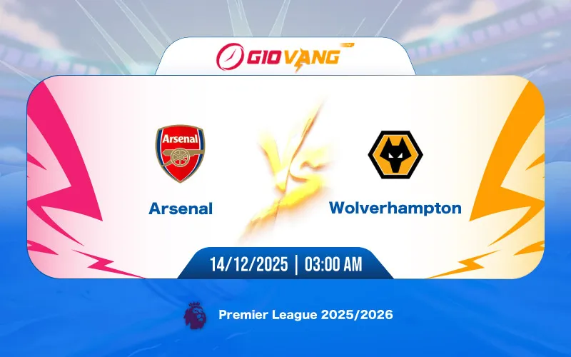 Soi kèo Arsenal vs Wolves 03h00 ngày 14/12/2025 - Ngoại hạng Anh