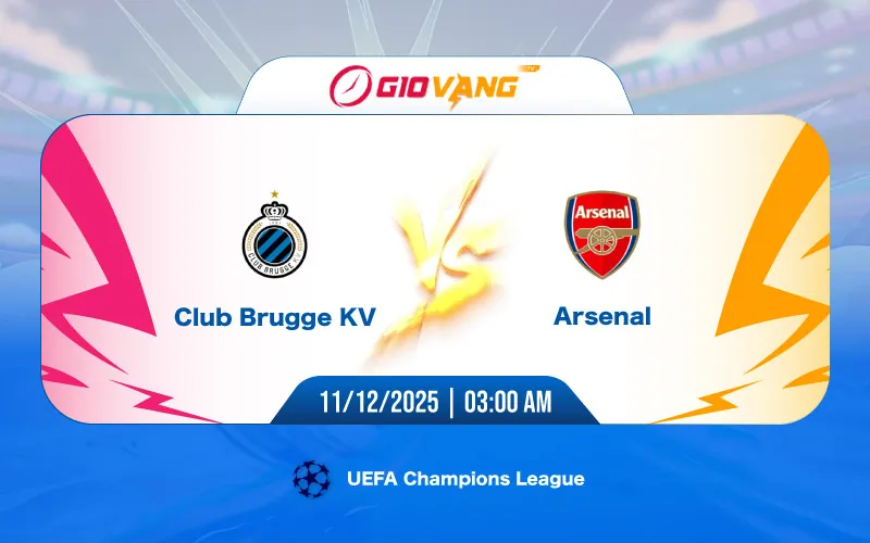 Soi kèo Club Brugge vs Arsenal 03h00 ngày 11/12/2025 - Cup C1