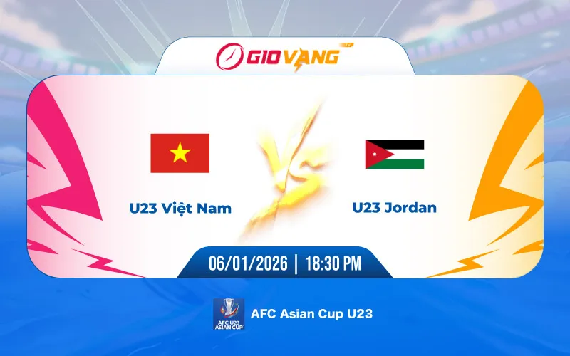 Soi kèo U23 Việt Nam vs U23 Jordan 18h30 ngày 06/01/2026 - U23 châu Á