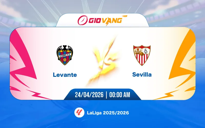 Soi kèo Levante vs Sevilla 00h00 ngày 24/4/2026 - La Liga