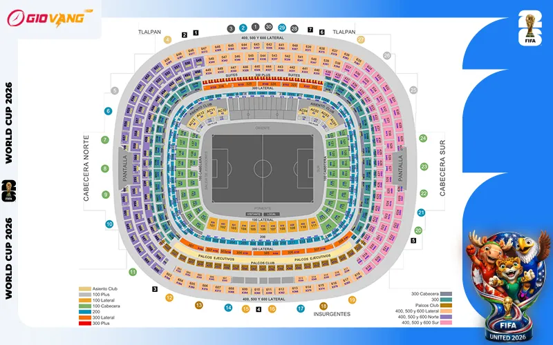 Giá vé World Cup 2026 sẽ tùy vào vị trí ngồi