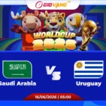 Soi kèo Ả Rập vs Uruguay 05h00 ngày 16/6/2026 - World Cup 2026