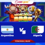 Soi kèo Argentina vs Algeria 08h00 ngày 17/6/2026 - World Cup 2026