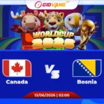 Soi kèo Canada vs Bosnia 02h00 ngày 13/6/2026 - World Cup 2026