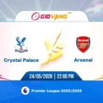 Soi kèo Crystal Palace vs Arsenal 22h00 ngày 24/5/2026 - Ngoại hạng Anh