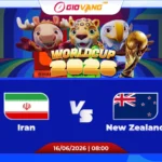 Soi kèo Iran vs New Zealand 08h00 ngày 16/6/2026 - World Cup 2026