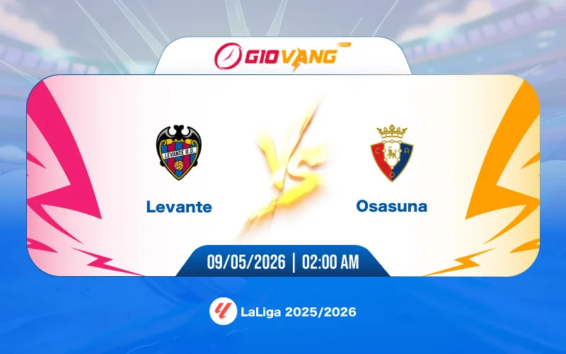 Soi kèo Levante vs Osasuna 02h00 ngày 09/5/2026 - La Liga